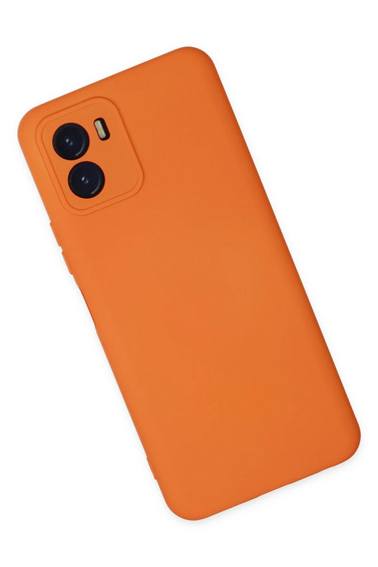 Vivo Y15S Nano içi Kadife Silikon Kılıf - Turuncu 2