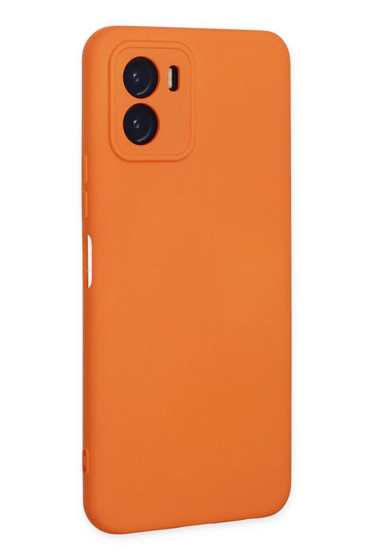 Vivo Y15S Nano içi Kadife Silikon Kılıf - Turuncu 3