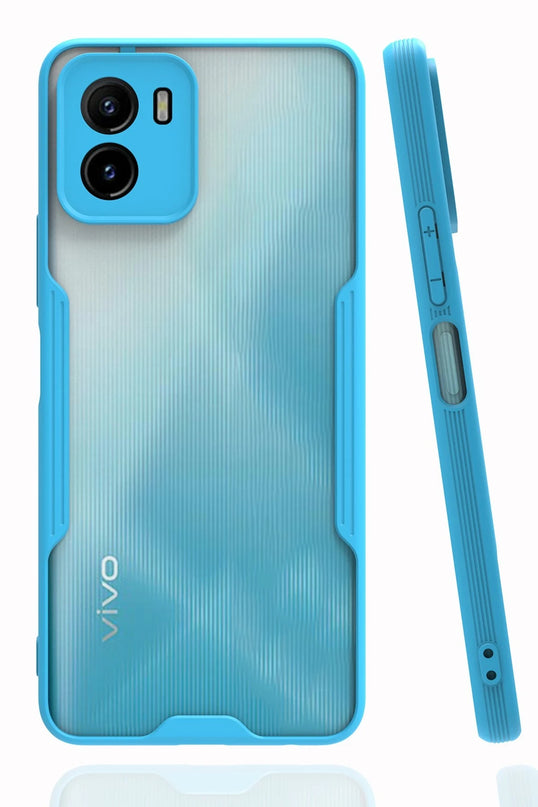 Vivo Y15S Platin Silikon Kılıf - Mavi