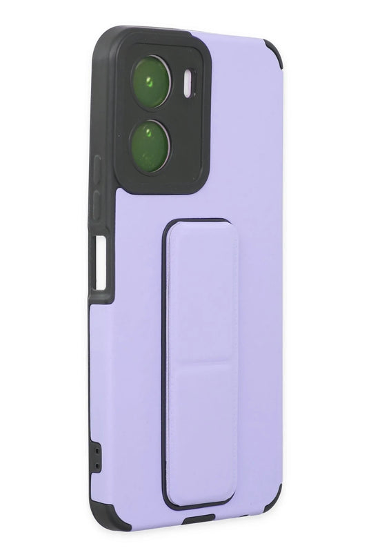 Vivo Y16 Mega Standlı Silikon Kılıf - Lila 2