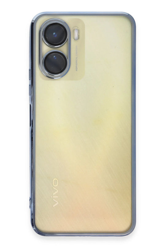 Vivo Y16 Razer Lensli Silikon Kılıf - Açık Mavi 2