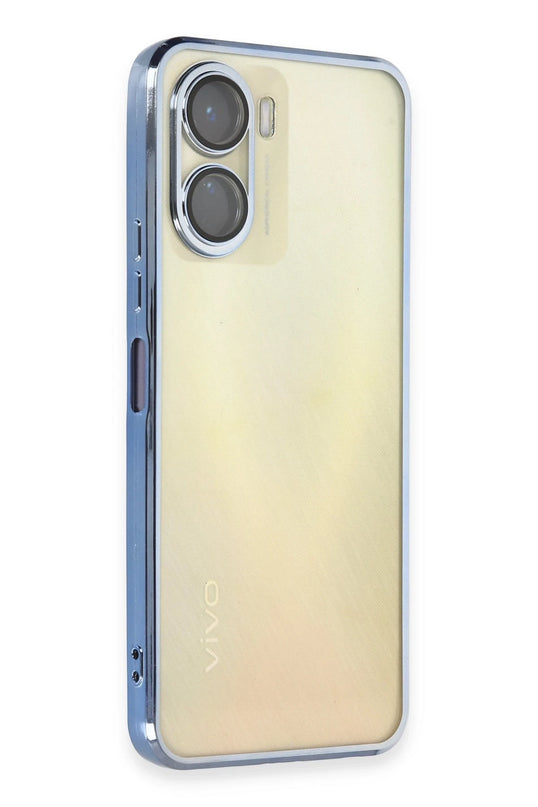 Vivo Y16 Razer Lensli Silikon Kılıf - Açık Mavi