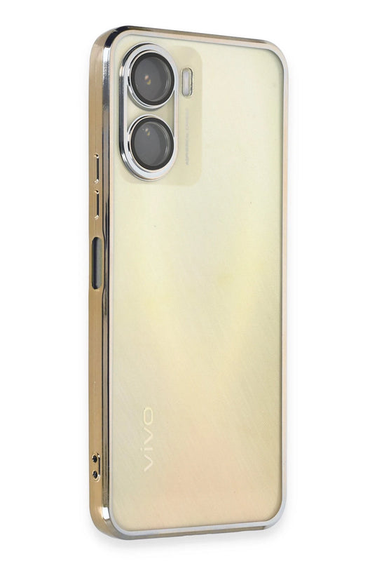 Vivo Y16 Razer Lensli Silikon Kılıf - Gold