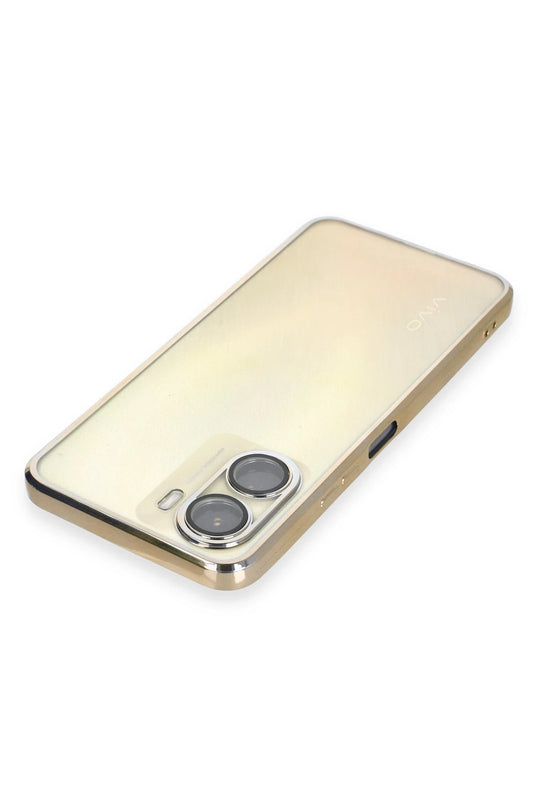 Vivo Y16 Razer Lensli Silikon Kılıf - Gold 3