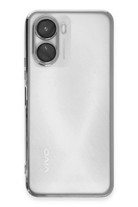 Vivo Y16 Razer Lensli Silikon Kılıf - Gümüş 2