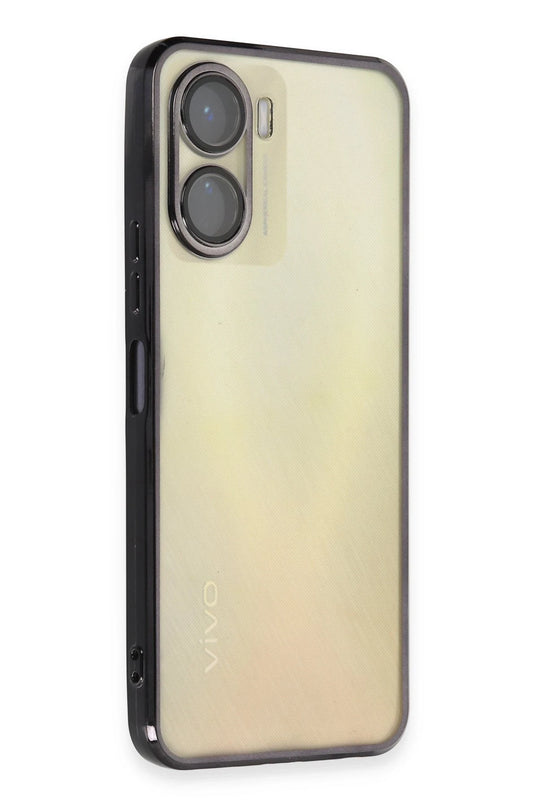 Vivo Y16 Razer Lensli Silikon Kılıf - Siyah