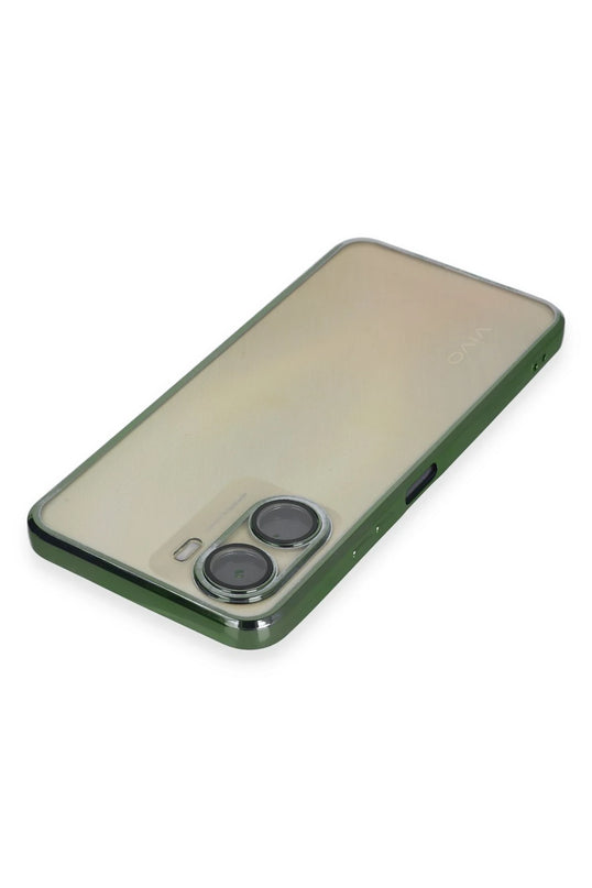 Vivo Y16 Razer Lensli Silikon Kılıf - Yeşil 3