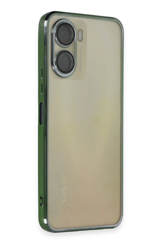 Vivo Y16 Razer Lensli Silikon Kılıf - Yeşil
