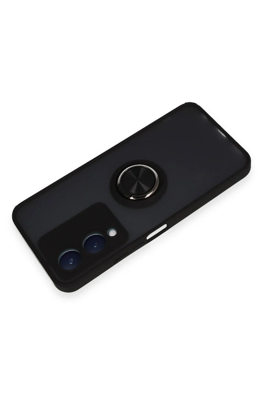 Vivo Y17S Montreal Yüzüklü Silikon Kapak Kılıf - Siyah 3