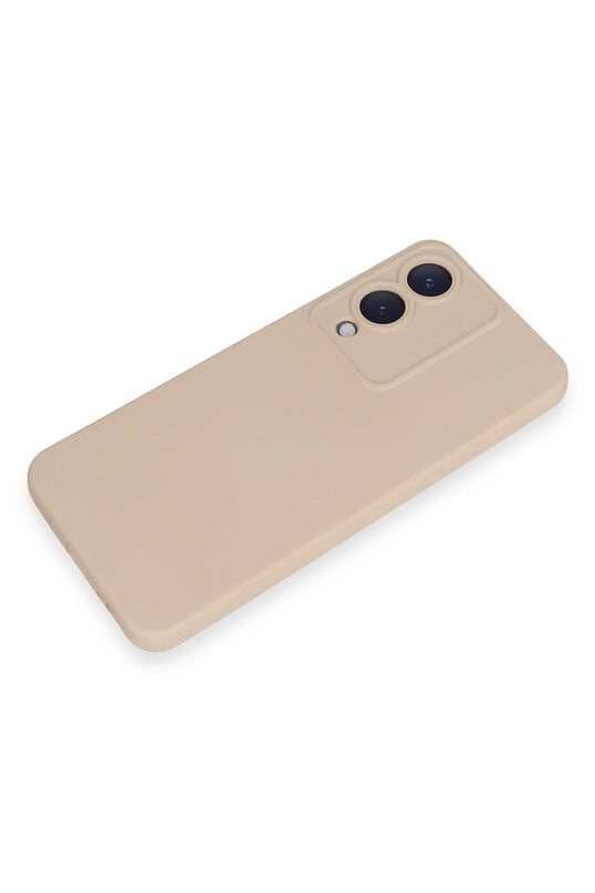 Vivo Y17S Nano içi Kadife Silikon Kılıf - Pudra 4