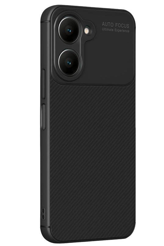 Vivo Y18 Auto Focus Karbon Kapak Kılıf - Siyah