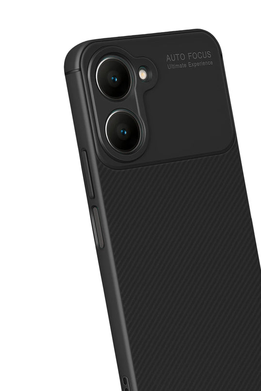 Vivo Y18 Auto Focus Karbon Kapak Kılıf - Siyah 3