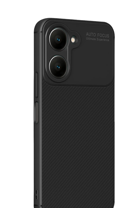 Vivo Y18 Auto Focus Karbon Kapak Kılıf - Siyah 2