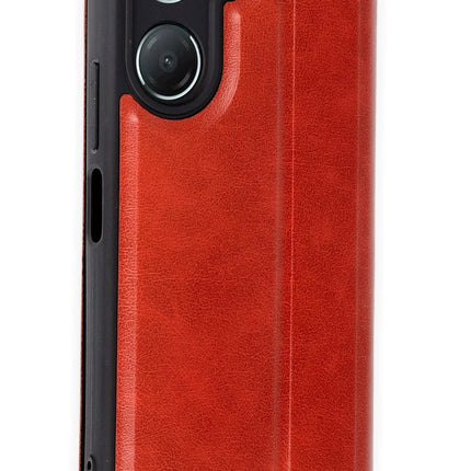 Vivo Y18 Flip Cover Kılıf - Kırmızı 2