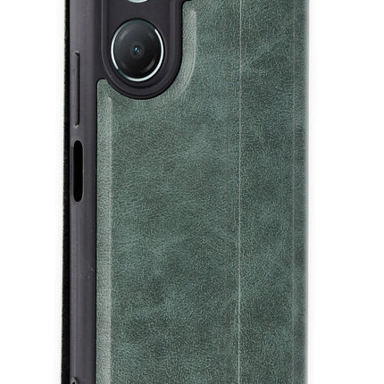Vivo Y18 Flip Cover Kılıf - Koyu Yeşil 2
