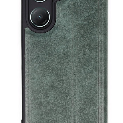 Vivo Y18 Flip Cover Kılıf - Koyu Yeşil