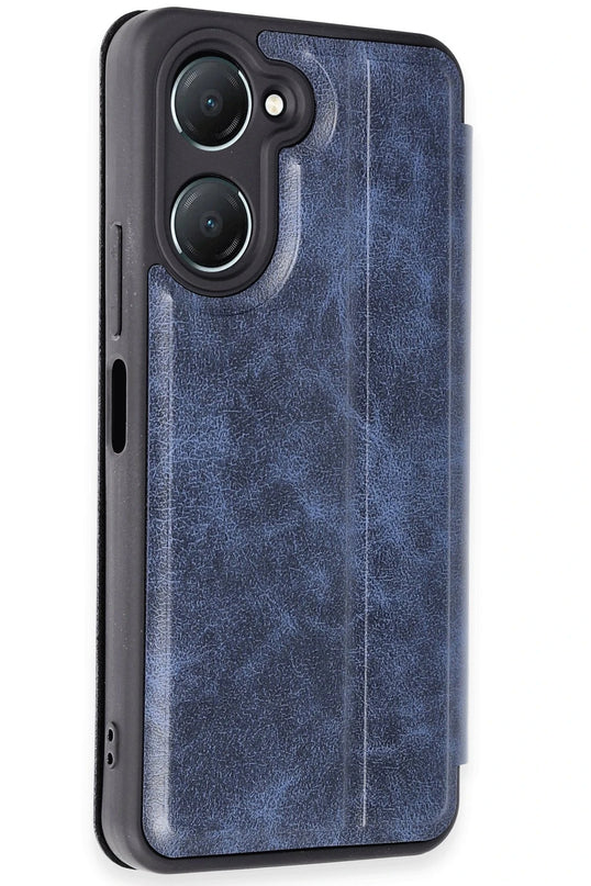 Vivo Y18 Flip Cover Kılıf - Lacivert 2