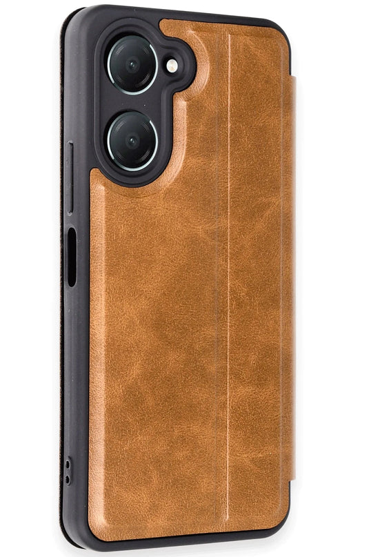 Vivo Y18 Flip Cover Kılıf - Taba 2