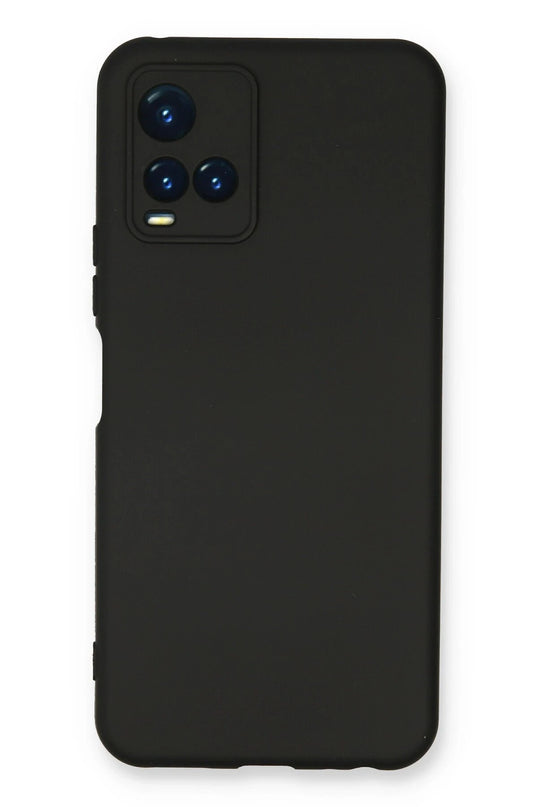 Vivo Y21S Nano içi Kadife Silikon Kılıf - Siyah
