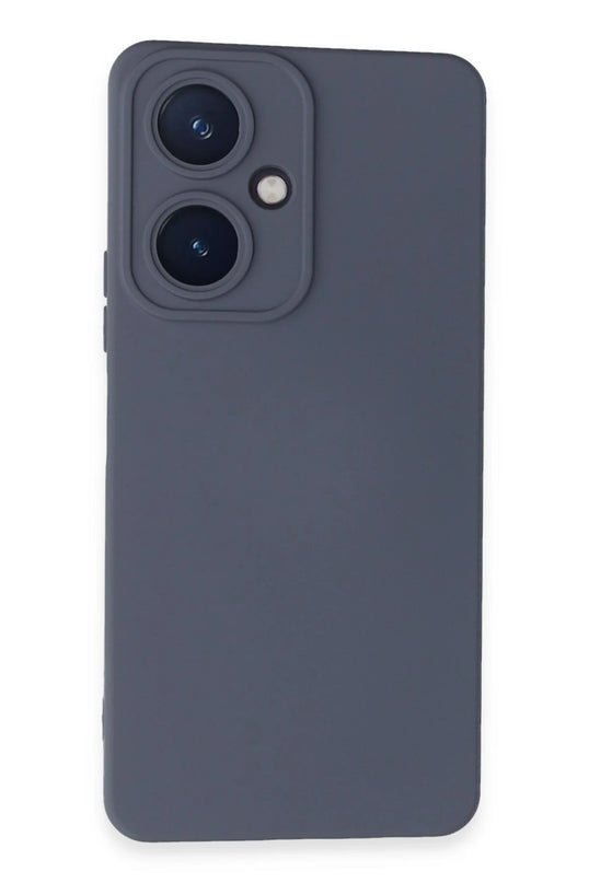 Vivo Y27 Nano içi Kadife Silikon Kılıf - Gri