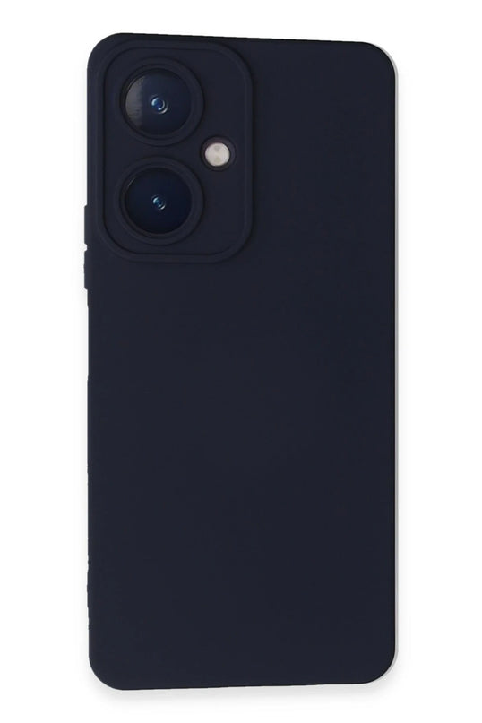Vivo Y27 Nano içi Kadife Silikon Kılıf - Lacivert