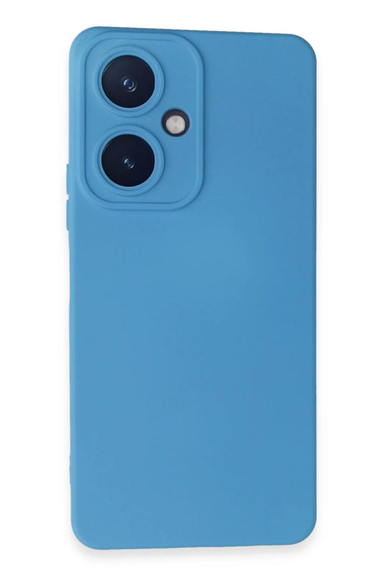 Vivo Y27 Nano içi Kadife Silikon Kılıf - Mavi