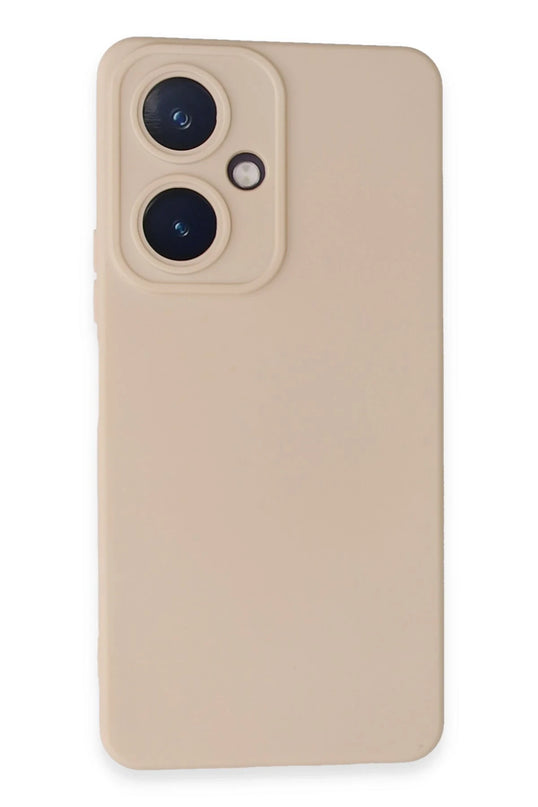 Vivo Y27 Nano içi Kadife Silikon Kılıf - Pudra