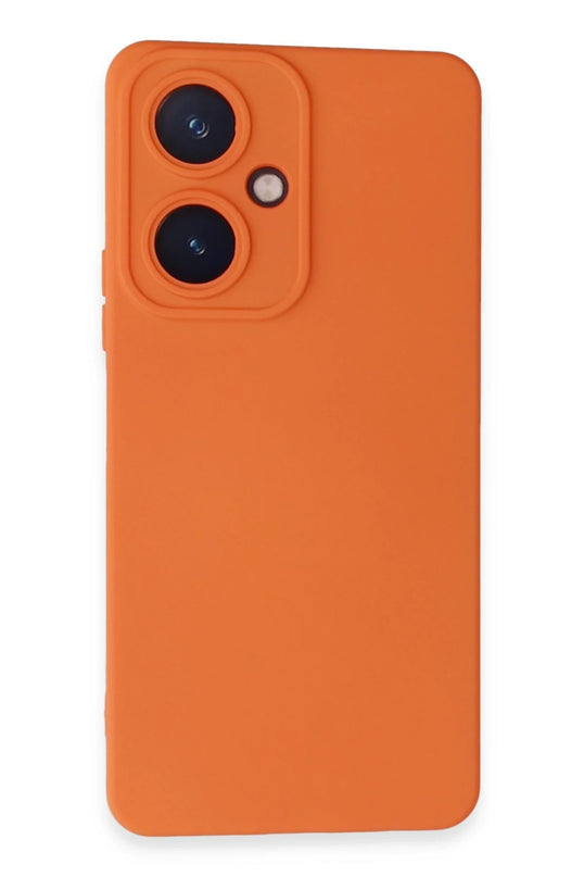 Vivo Y27 Nano içi Kadife Silikon Kılıf - Turuncu