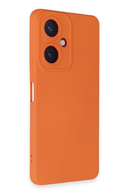 Vivo Y27 Nano içi Kadife Silikon Kılıf - Turuncu 2
