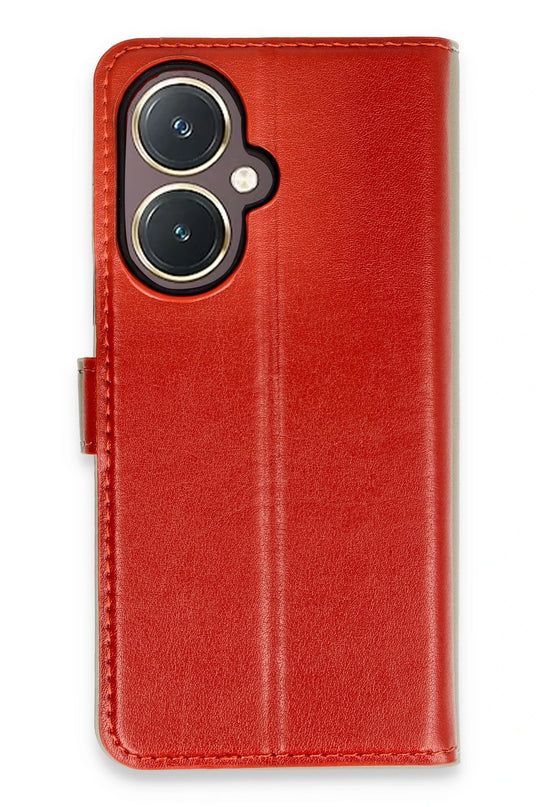 Vivo Y27 Trend S Plus Kapaklı Kılıf - Kırmızı