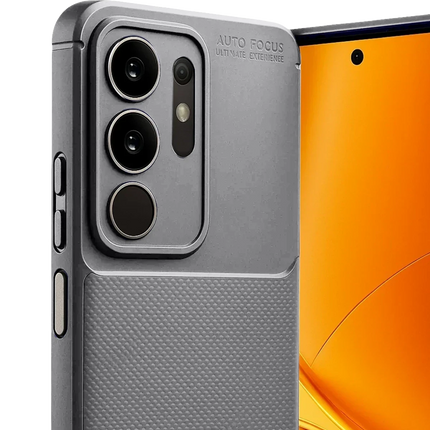 Vivo Y29 4G Auto Focus Karbon Kapak Kılıf - Gri 3