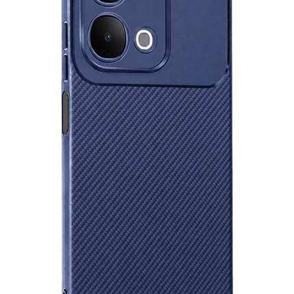 Vivo Y31d Auto Focus Karbon Kapak Kılıf - Lacivert
