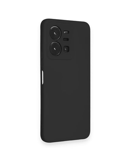 Vivo Y35 Nano içi Kadife Silikon Kılıf - Siyah 2