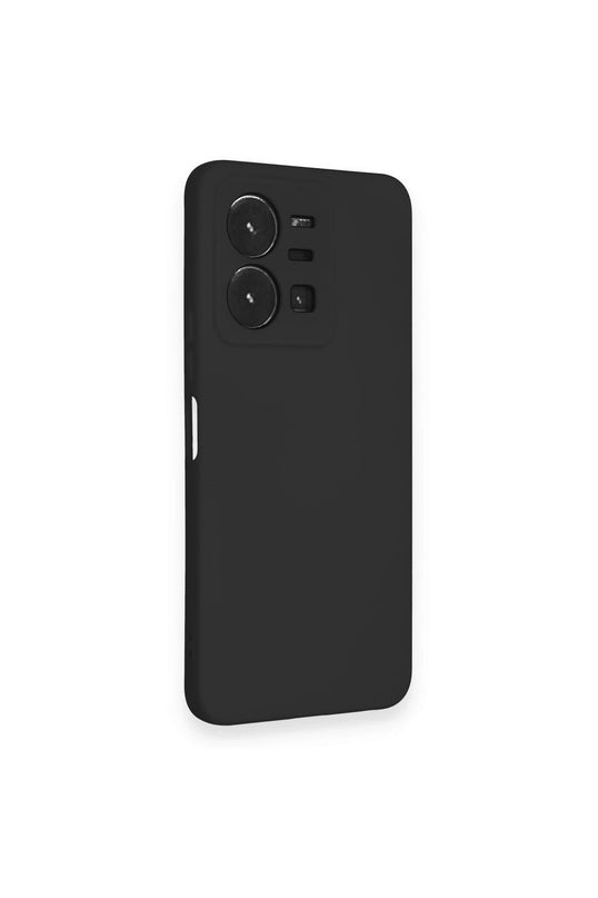 Vivo Y35 Nano içi Kadife Silikon Kılıf - Siyah 2