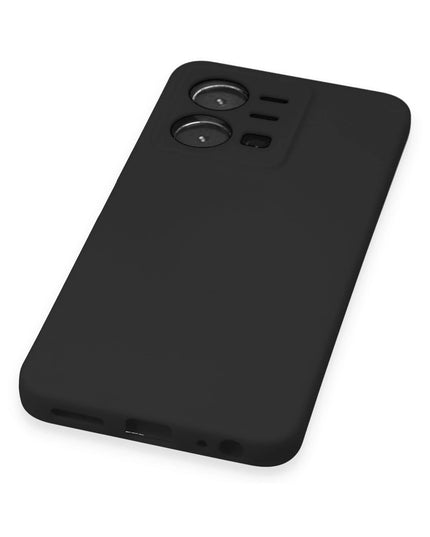 Vivo Y35 Nano içi Kadife Silikon Kılıf - Siyah 5
