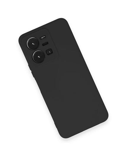 Vivo Y35 Nano içi Kadife Silikon Kılıf - Siyah 3
