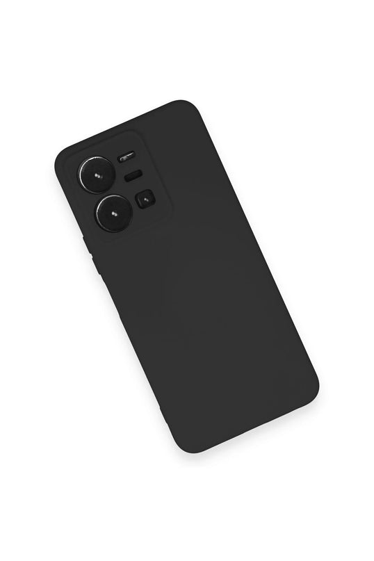 Vivo Y35 Nano içi Kadife Silikon Kılıf - Siyah 3