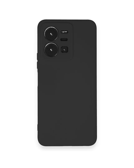 Vivo Y35 Nano içi Kadife Silikon Kılıf - Siyah