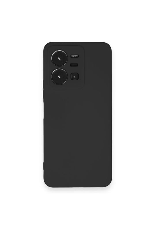 Vivo Y35 Nano içi Kadife Silikon Kılıf - Siyah