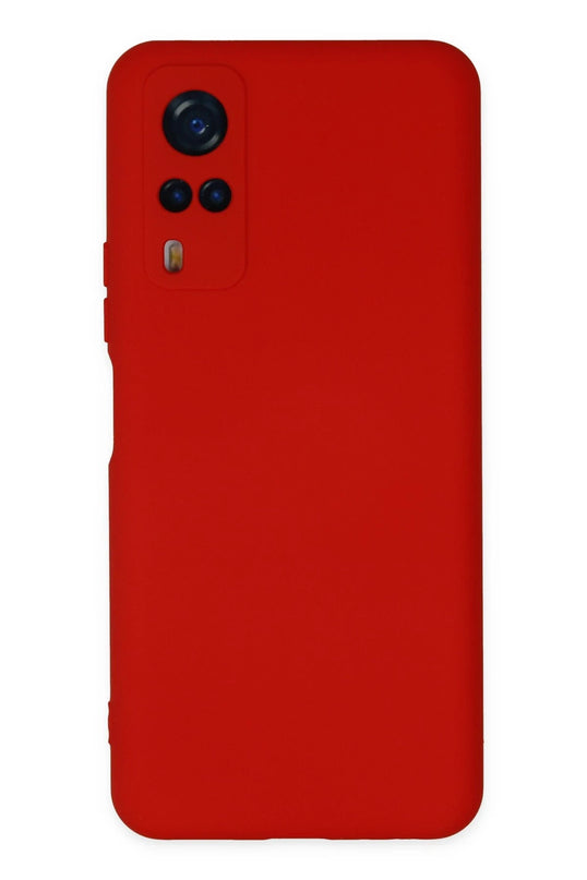 Vivo Y53S Nano içi Kadife Silikon Kılıf - Kırmızı 2