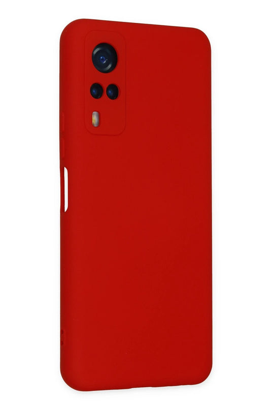 Vivo Y53S Nano içi Kadife Silikon Kılıf - Kırmızı 3