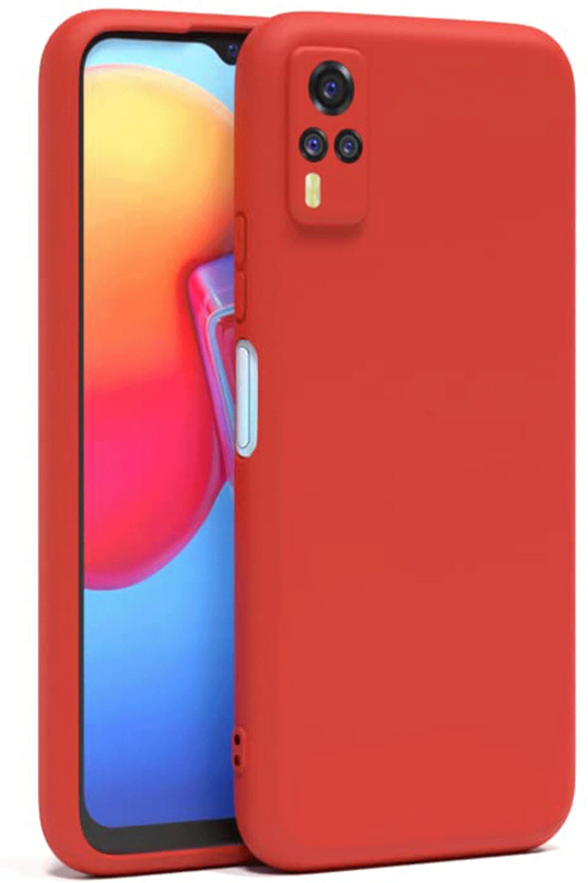 Vivo Y53S Nano içi Kadife Silikon Kılıf - Kırmızı