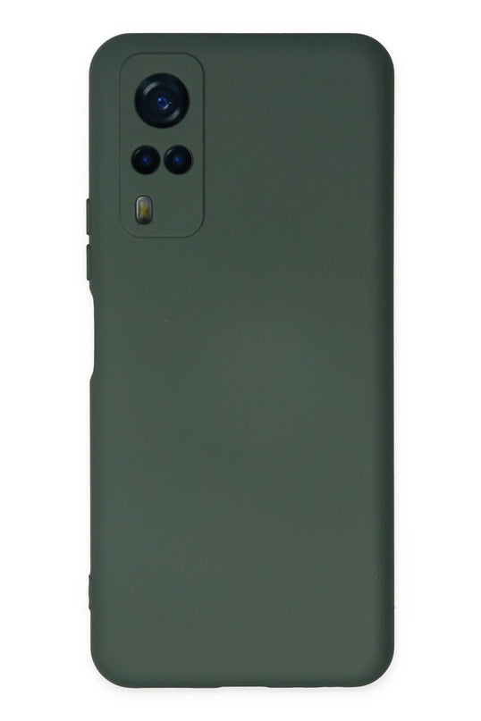 Vivo Y53S Nano içi Kadife Silikon Kılıf - Koyu Yeşil 2