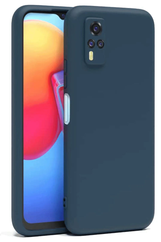 Vivo Y53S Nano içi Kadife Silikon Kılıf - Lacivert