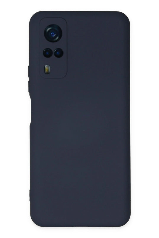 Vivo Y53S Nano içi Kadife Silikon Kılıf - Lacivert 2