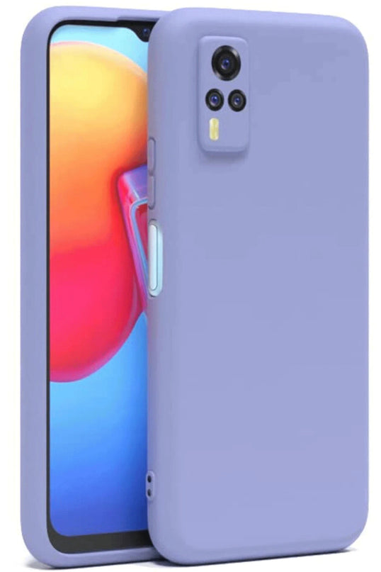 Vivo Y53S Nano içi Kadife Silikon Kılıf - Lila