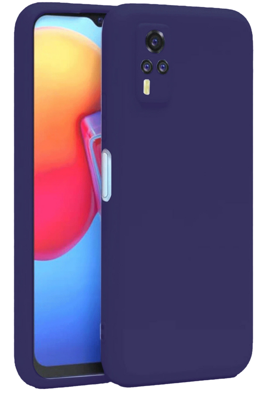 Vivo Y53S Nano içi Kadife Silikon Kılıf - Mor
