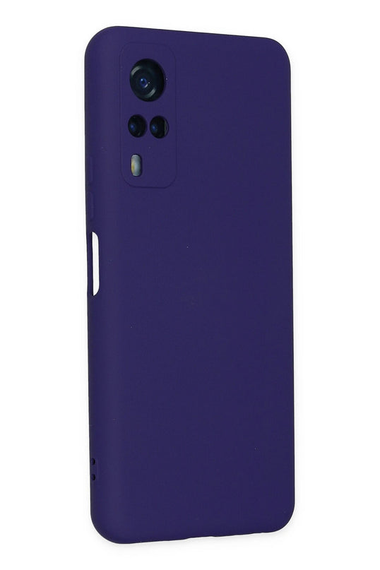 Vivo Y53S Nano içi Kadife Silikon Kılıf - Mor 3