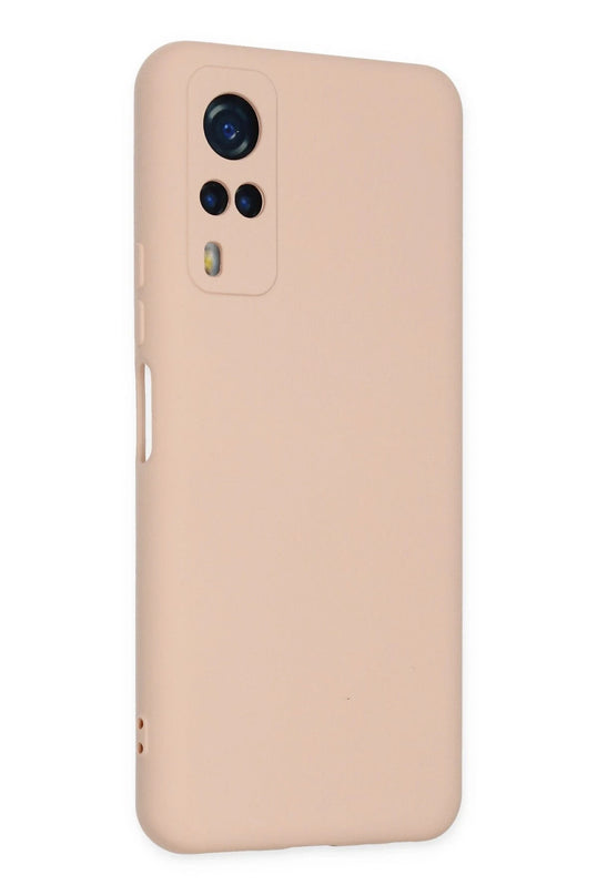 Vivo Y53S Nano içi Kadife Silikon Kılıf - Pudra 3