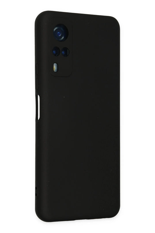 Vivo Y53S Nano içi Kadife Silikon Kılıf - Siyah 3